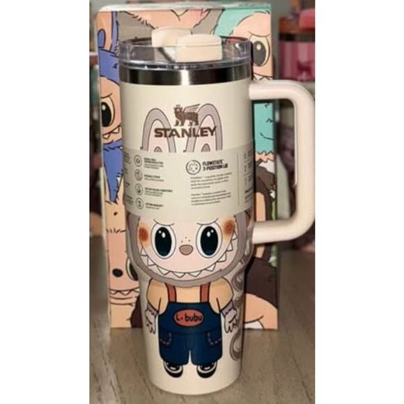 Stanley Labubu Brown 40oz Tumbler Cup with straw - Picture 1 of 4